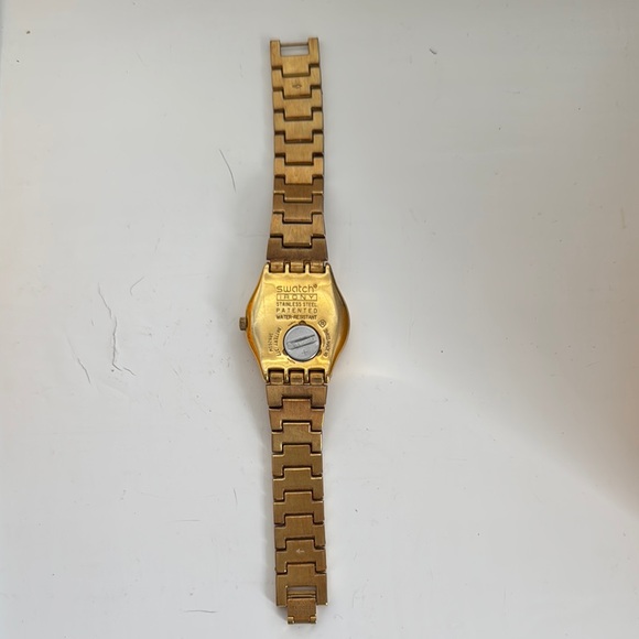Swatch Gold Women\'s Watch with Crystal Accents